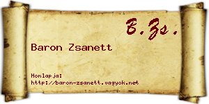 Baron Zsanett névjegykártya